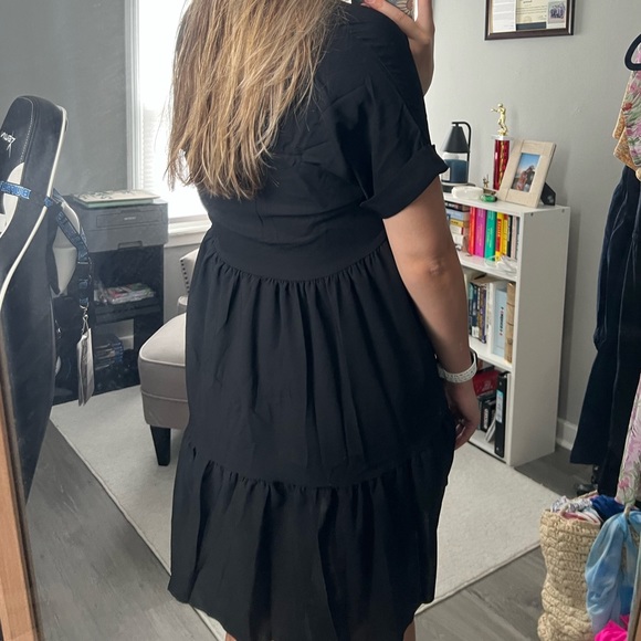 Black Ruffle Dress - Picture 3 of 4